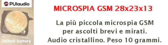 Microspia GSM approfondimenti