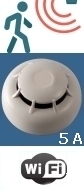 AN150S Microcamera wifi MOTION in finto sensore antifumo